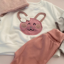 Load image into Gallery viewer, Bunny Tracksuit with Knitted Beanie (GIRLS)
