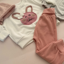 Load image into Gallery viewer, Bunny Tracksuit with Knitted Beanie (GIRLS)
