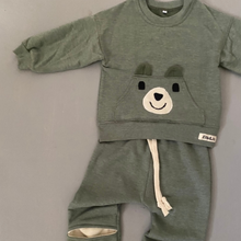 Load image into Gallery viewer, Khaki Bear Tracksuit - Ella and Jo
